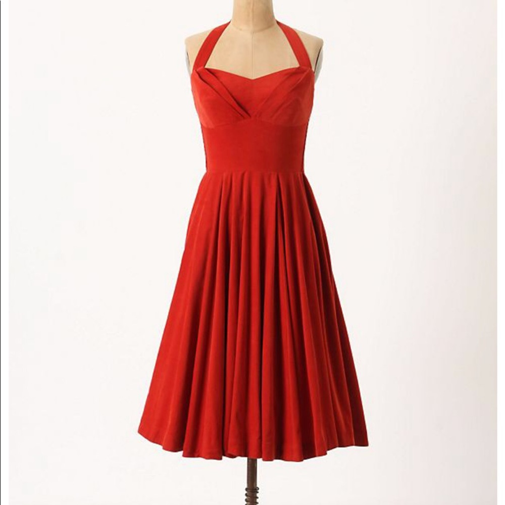Anthropologie halter dress